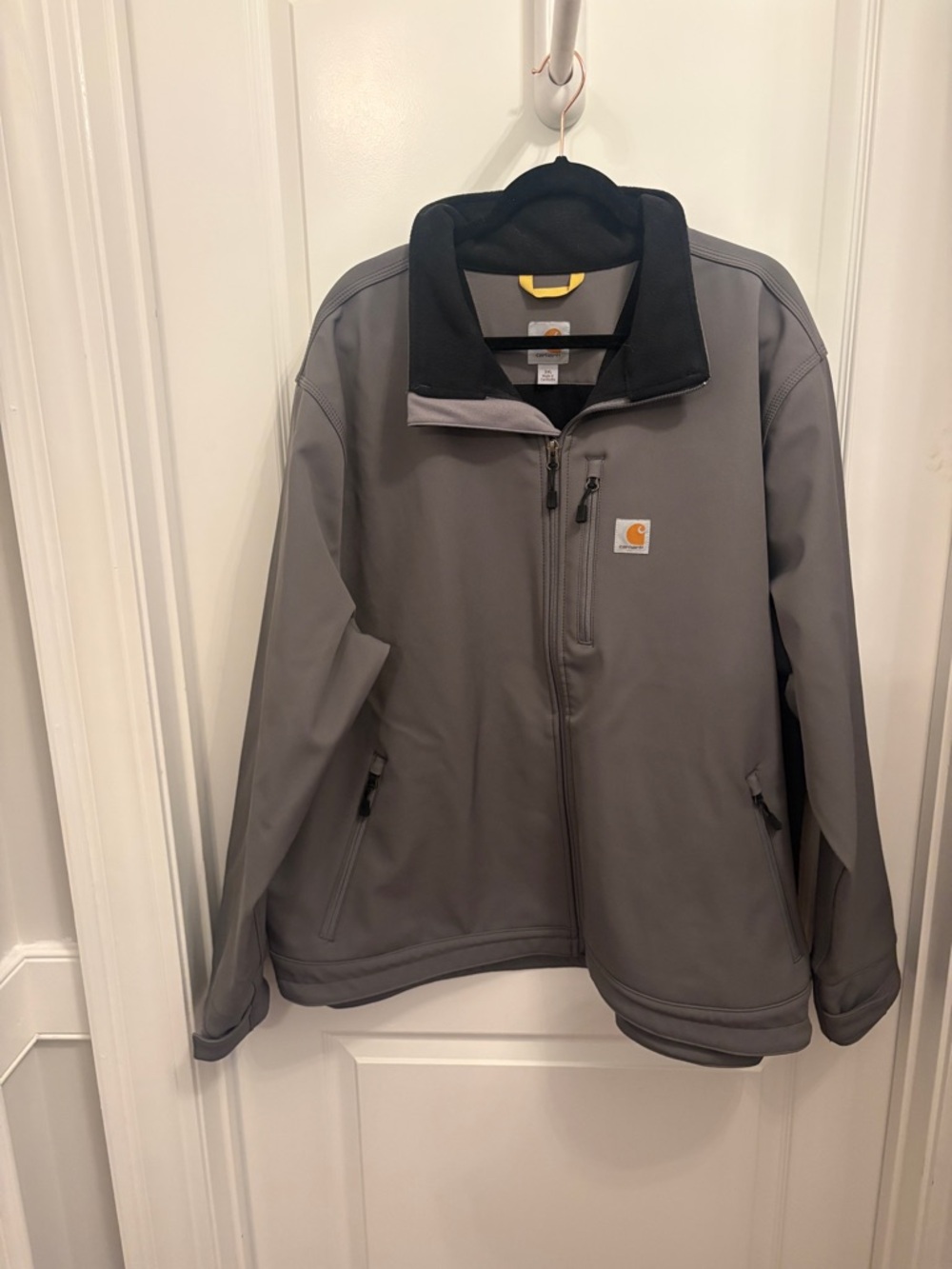Carhartt Gray Softshell Jacket with Black Collar